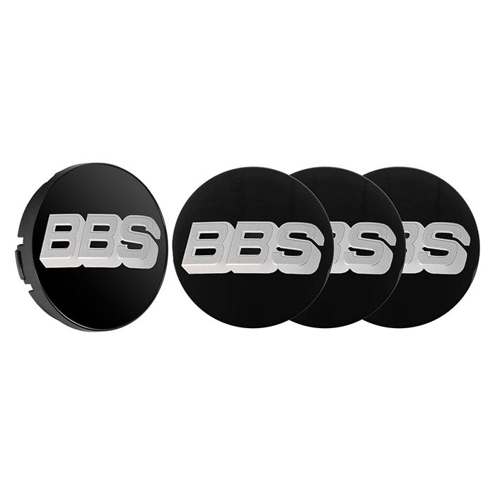 BBS, Sølv Centerkapsler med 2D Logo, Ø70,6mm - Sæt af 4