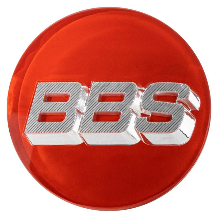 BBS, Rød 3D Centerkapsel med Sølv Logo, Ø70,6mm