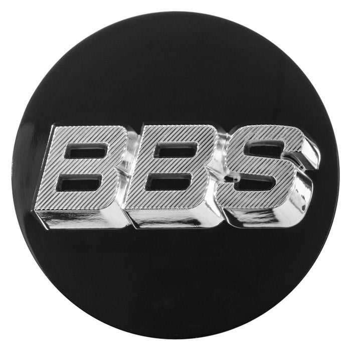 BBS, Sort 3D Centerkapsel med Sølvlogo Ø56mm