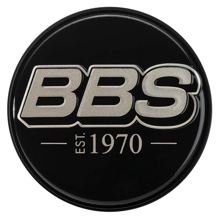 BBS, Sort Centerkapsel med Hvidguld Logo Ø70,6mm