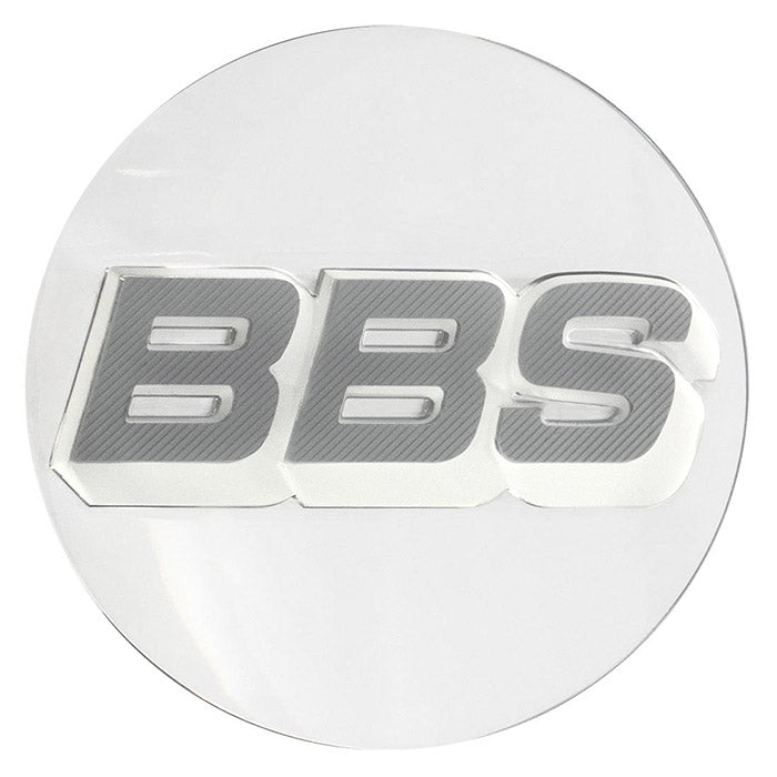 BBS, Krom 3D Centerkapsel Ø56mm med Grå/Hvid Logo