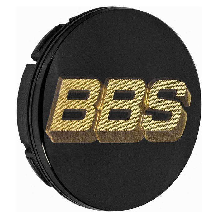 BBS, Sort 3D Centerkapsel Ø56mm med Guld Logo