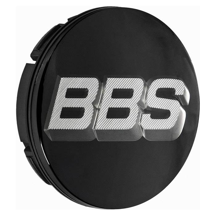 BBS, Sort 3D Roterende Centerkapsel Ø56mm med Logo