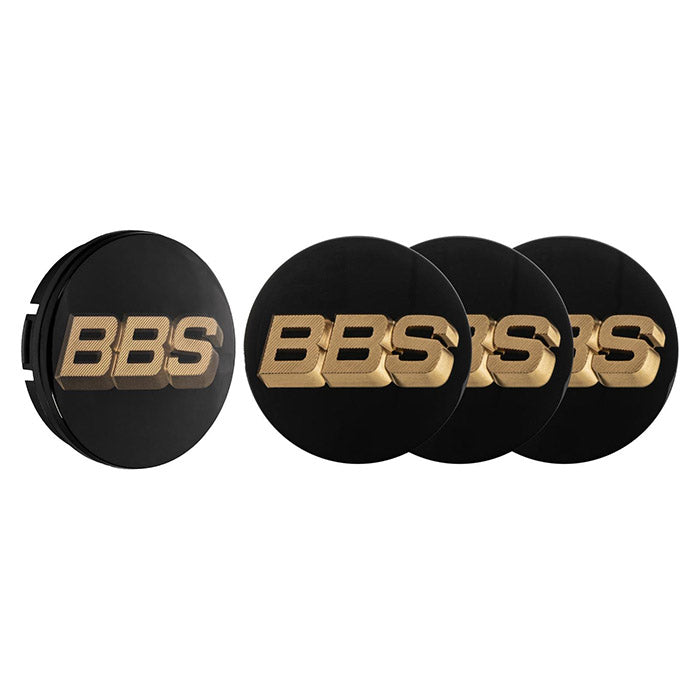 BBS, Sorte 3D Centerkapsler med Bronze Logo, Ø56mm, 4 stk