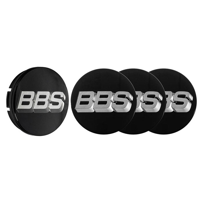 BBS, Sorte Centerkapsler 3D, 70,6mm - Sæt af 4