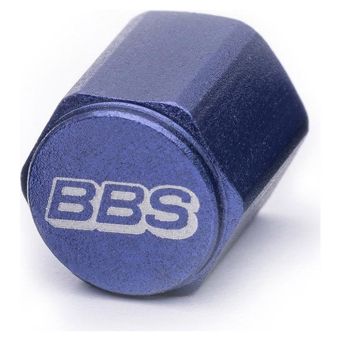 BBS, Blå Aluminium Ventildæksel med Logo