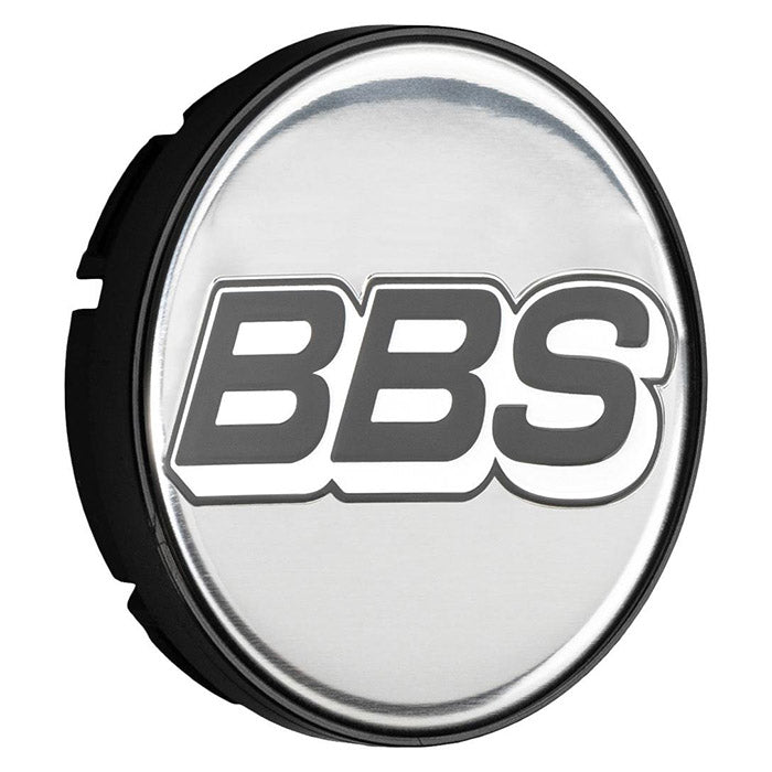 BBS, Krom Centerkapsel Ø56mm med Grå/Hvid Logo