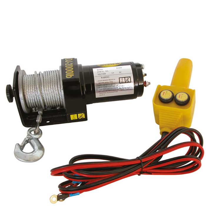 AutoPro, PowerWinch 12V - 1000kg Kapacitet med 15m Kabel