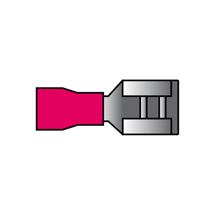 AutoPro, Rød Isoleret Kabelsko - Flad, 0.5-1.5mm², 10 stk