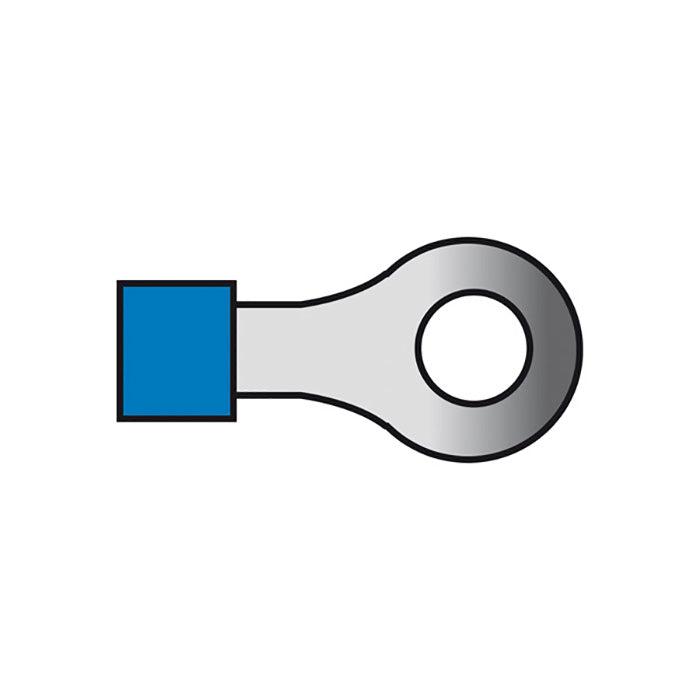 AutoPro, Blå Ring Kabelsko - Isoleret 5,3mm (1,5-2,5mm²) - Pakke med 10