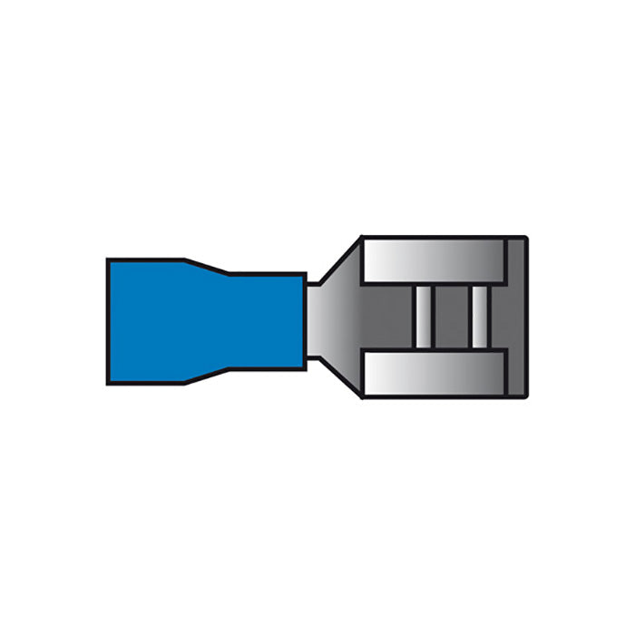 AutoPro, Blå Isoleret Flad Kabelsko 1,5-2,5mm² - 10 Stk