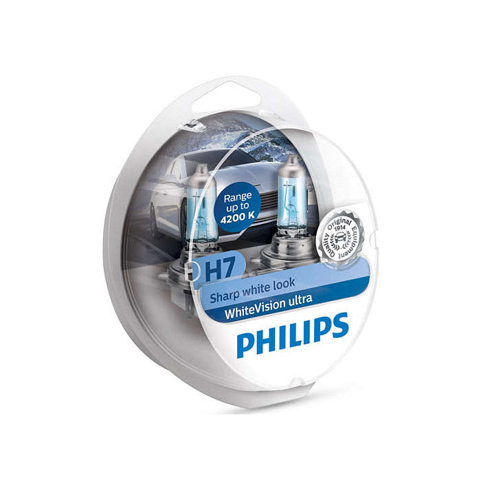 Philips, WhiteVision Ultra H7/W5W Halogenpærer - 2 stk.