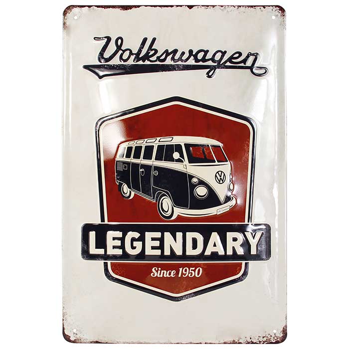 VW Collection,  T1 Bus Metalskilt 20x30cm - Legendary Edition