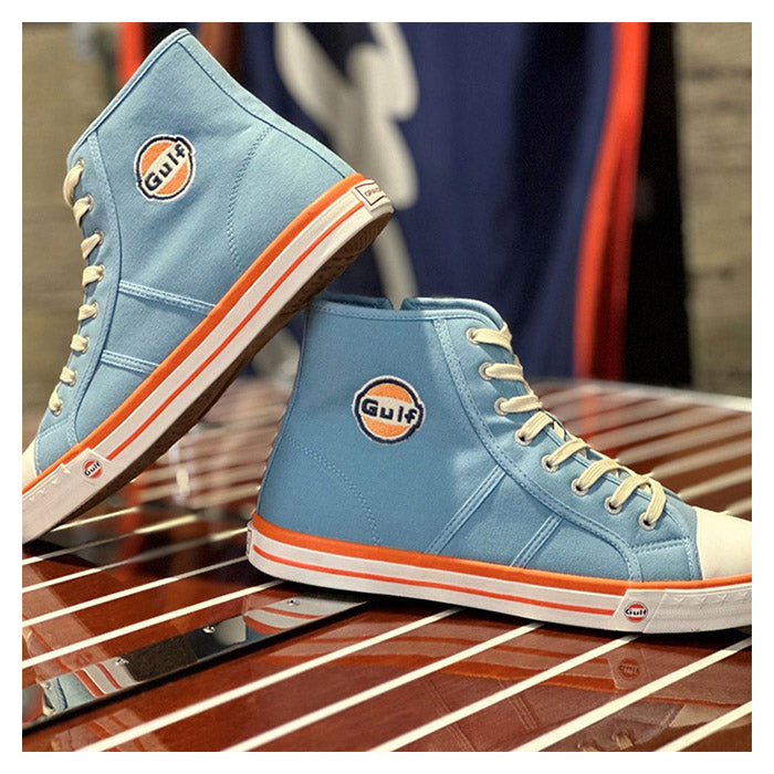 GPO, Gulf, Blue Hi-Top Sneakers, Size 42