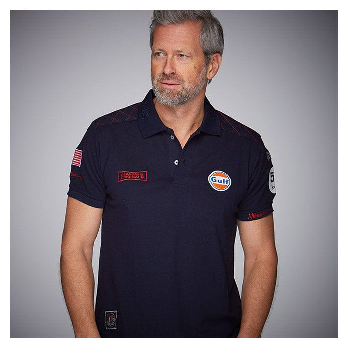 GPO, Delaney Navy Blå Polo Shirt, Str. M