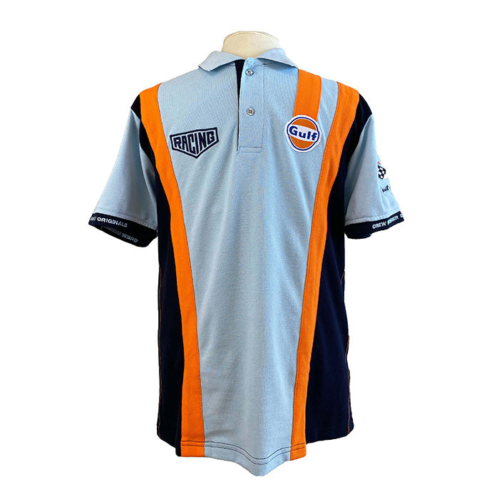 GPO, Retro Blå Gulf, Racing Polo - XXL