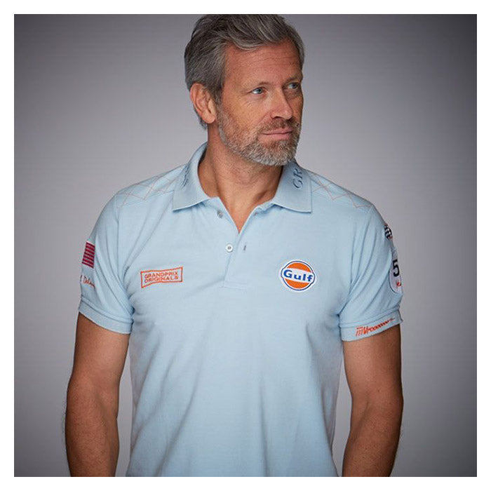 GPO, Delaney Polo i Gulf, Blue, 4XL - Steve McQueen Edition