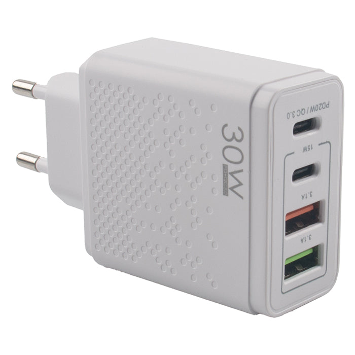 Elworks, 30W Multiport USB Lader med 4 Udtag