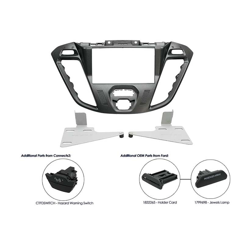 Connects2, Ford Transit Custom 2-DIN Installationskit 2012+