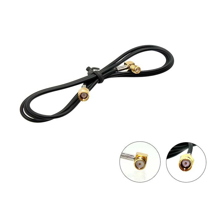 Connects2, SMA 90° Adapterkabel - Han til Hun, 1m