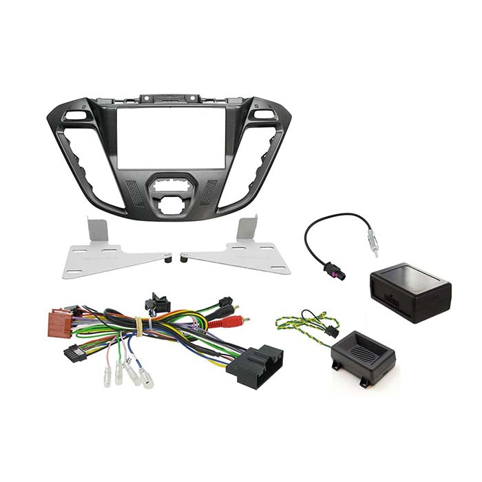 Connects2, Transit Custom 2-DIN Kit med Pianosort Ramme