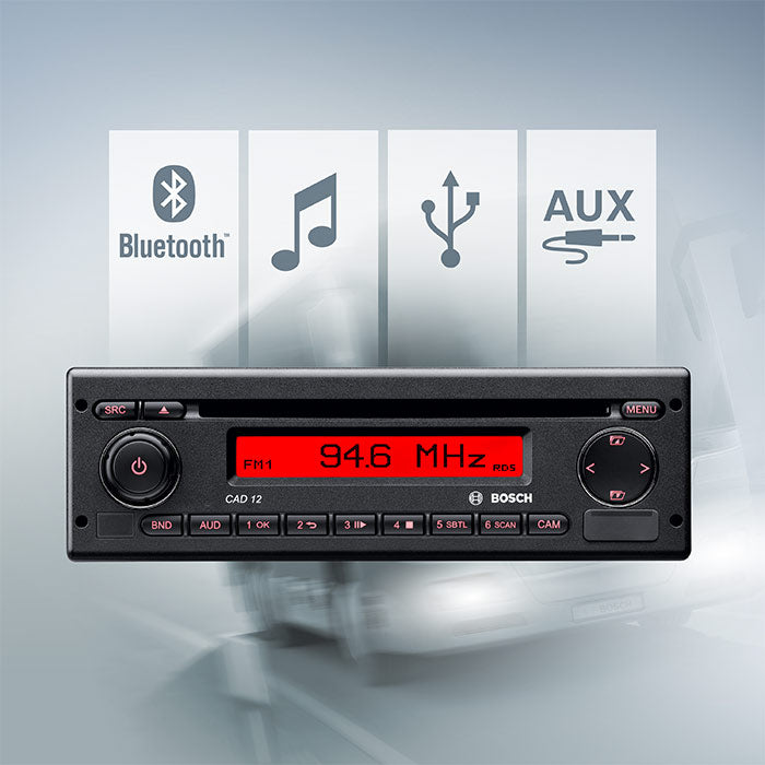 Bosch, 12V Coach DVD Radio med Mikrofonindgang