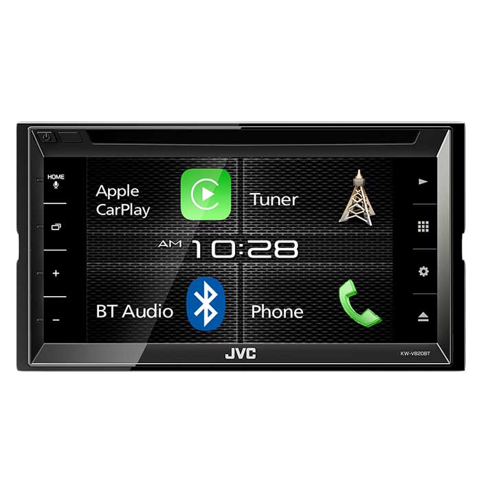 JVC, 2-DIN Bilradio med Bluetooth og CD/RDS Tuner