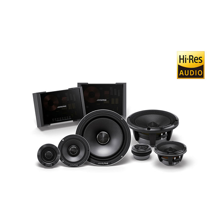 Alpine, High-Resolution 6.5" 3-Way Component Speaker Set