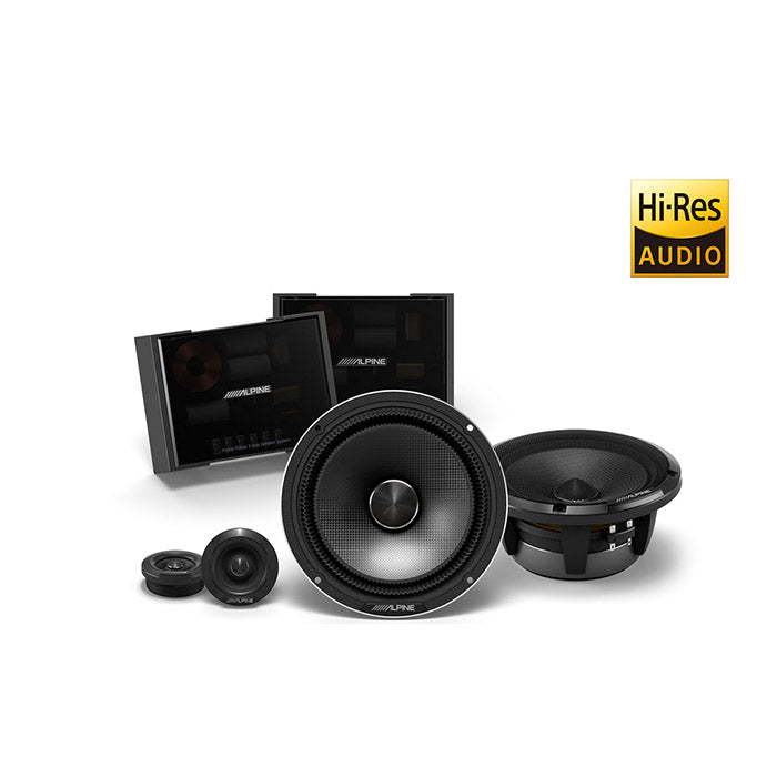 Alpine, Slim Hi-Res 6.5" 2-Way Component Speaker Set