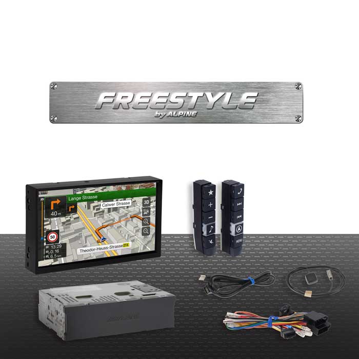 Alpine, Universal Bilradio med Navigation 7" Freestyle