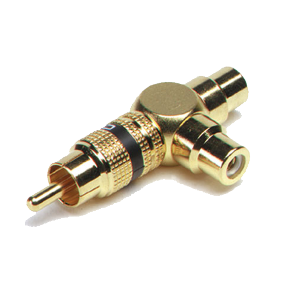 Caliber, 90-Graders RCA T-Adapter