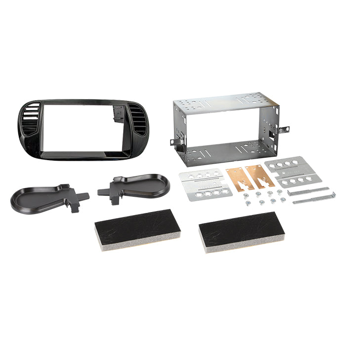 ACV, 2-DIN Radioramme 07/2015 Mat Sort — Passer til Fiat 500 10/ 2007-