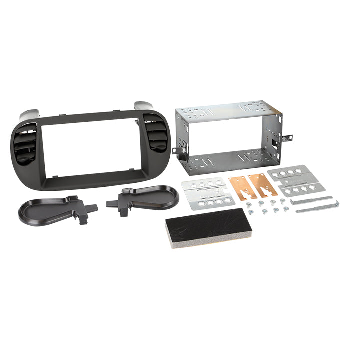 ACV, 2-DIN Radioramme 07/2015 Mat Sort — Passer til Fiat 500 10/ 2007-