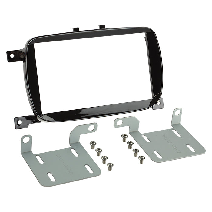 ACV, 2-DIN Radioramme Piano Sort — Passer til Fiat 500 07/ 2015-2023