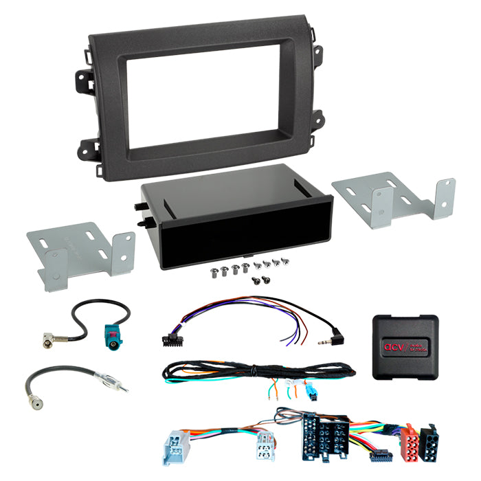 ACV, Komplet 2-DIN Facia Plate M. Rum Citroen/fiat/opel ISO