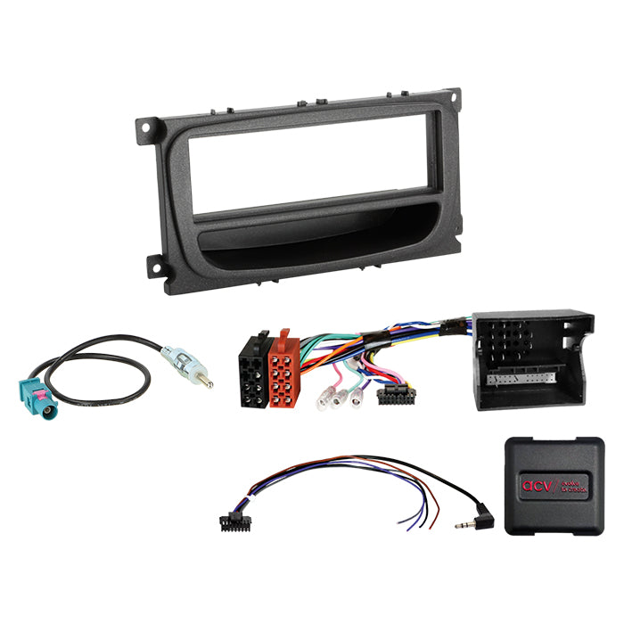 ACV, Komplet 1-DIN Kit Ford Sort /CAN Bus Fakra