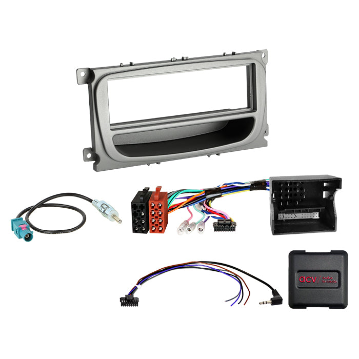 ACV, Komplet 1-DIN Kit Ford Sølv /CAN Bus Fakra