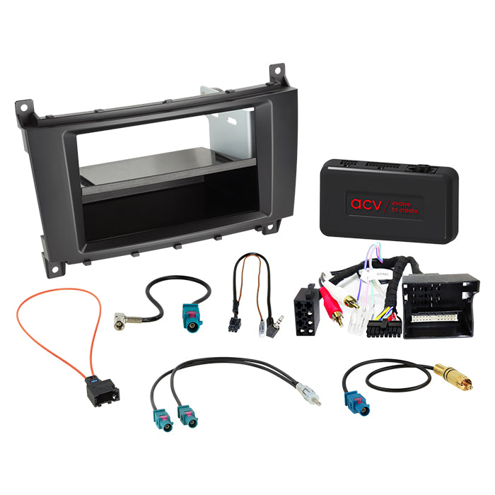ACV, Komplet 2-DIN Kit M. Rum — Passer til Mercedes C-class 2004-2008