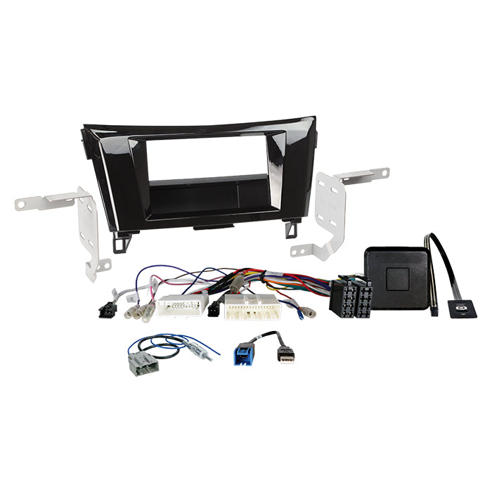 Acv, 2-DIN Kit m/lomme Qashqai/X-Trail ratbetj. 360° kam.