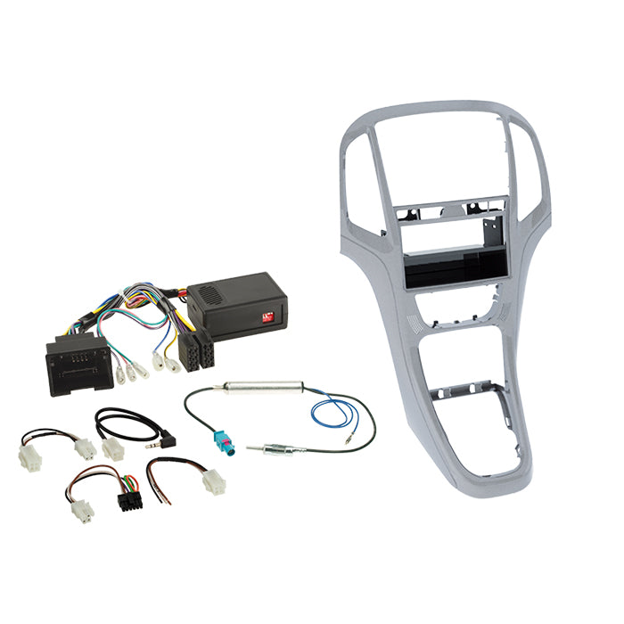 ACV, Komplet 2-DIN Kit M. Rum Sølv — Passer til Opel Astra J 2009-2018