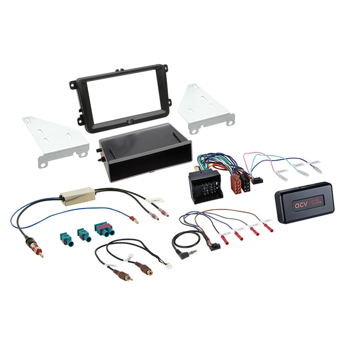 ACV, Komplet 2-DIN Kit M. Rum Skoda/vw Sort 40Pin I-dapter