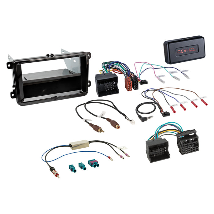 ACV, Komplet 2-DIN Kit M. Rum Skoda/vw Piano 40Pin/52Pin