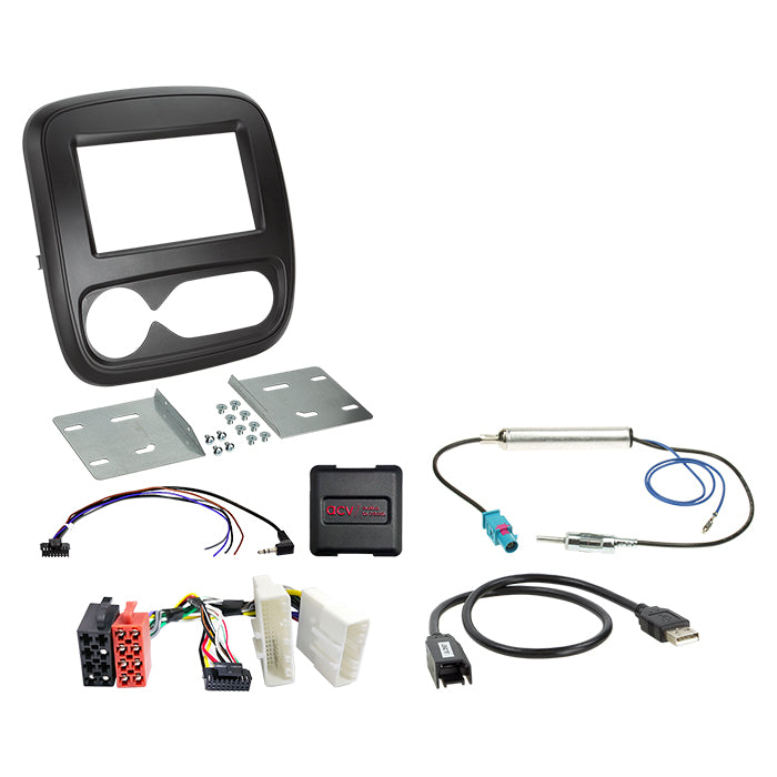 Acv, 2-DIN Kit Fiat/Nissan/Opel/Renault m/klima ratbetj.