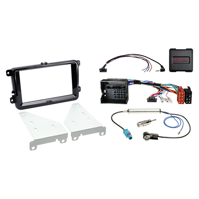 ACV, Komplet 2-DIN Kit Seat/skoda/vw Piano Sort