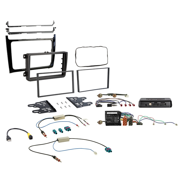 ACV, Komplet 2-DIN Kit Piano Sort I-dapter — Passer til VW Polo 2014-2017