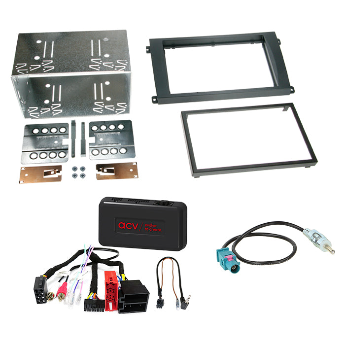 ACV, 2-DIN Kit Ratbetjening — Passer til Porsche cayenne (9pa / 955) 2002-2006