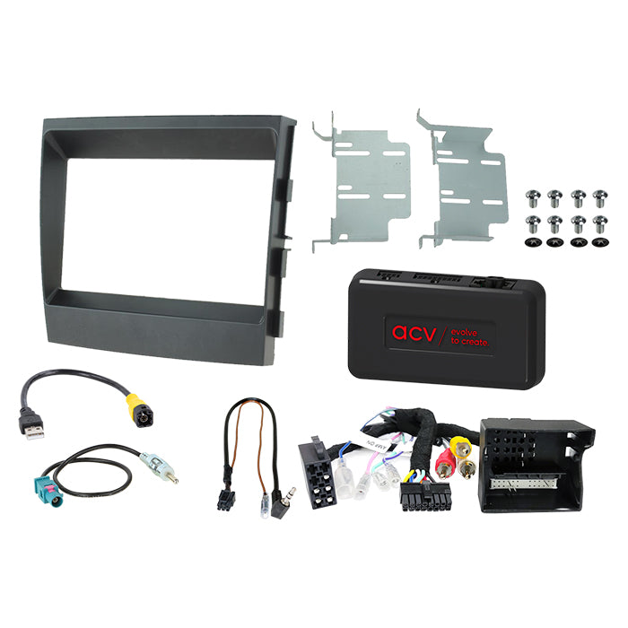 ACV, Komplet 2-DIN Kit /amp Sort — Passer til Porsche Panamera 2009-2016