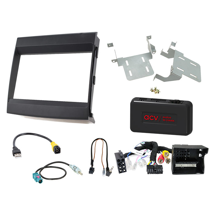 ACV, Komplet 2-DIN Kit /amp Sort — Passer til Porsche Cayenne 2011-2016