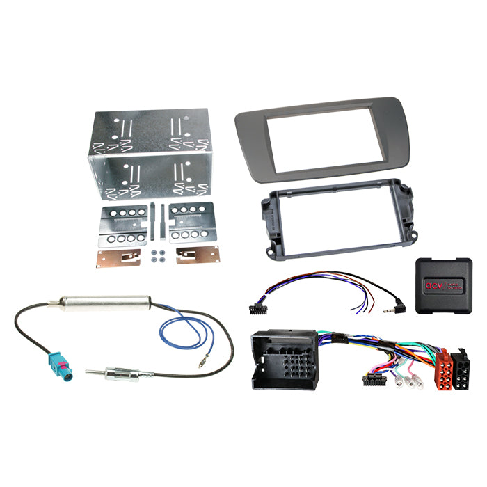 ACV, Komplet 2-DIN Kit Grå — Passer til Seat Ibiza 2008-2015