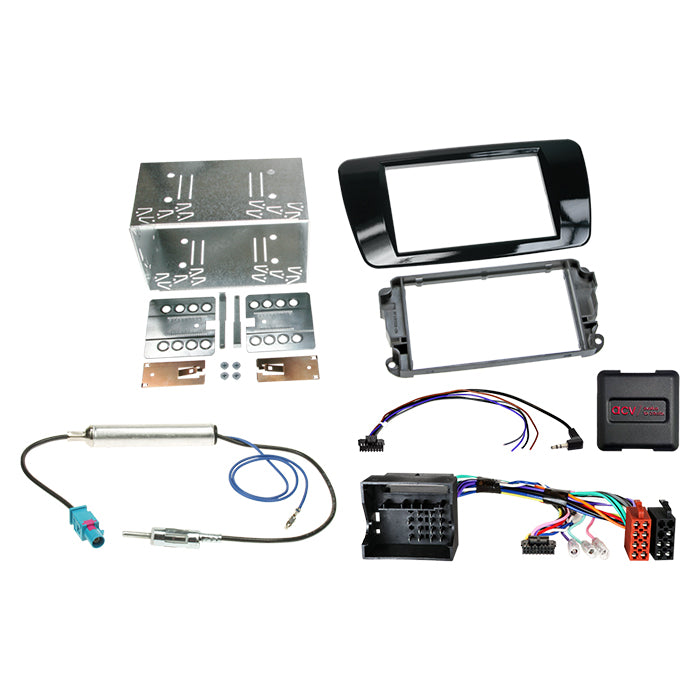 ACV, Komplet 2-DIN Kit Piano Sort — Passer til Seat Ibiza 2008-2015